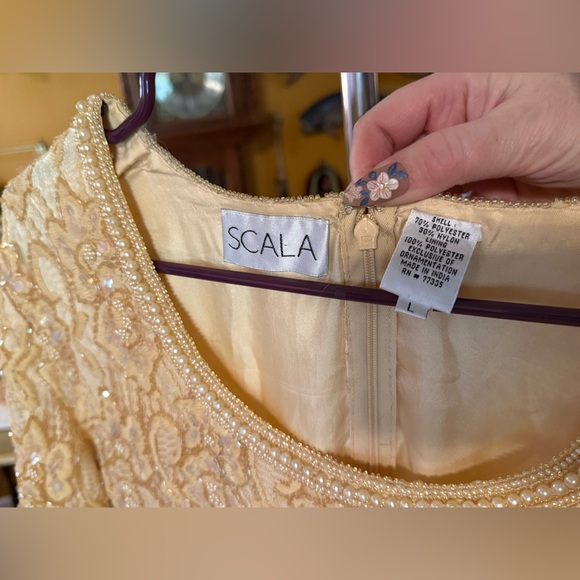 Vintage Scala Sequins and Chiffon Gown size L - Picture 4 of 8